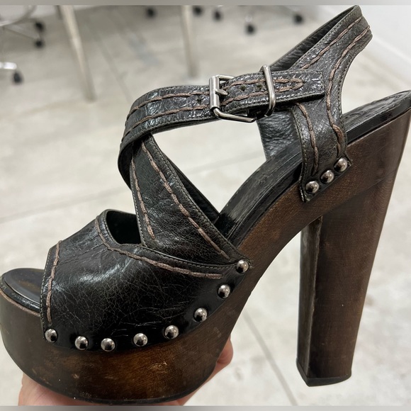 Prada Wood Platform Sandals EU 37 - Picture 2 of 4